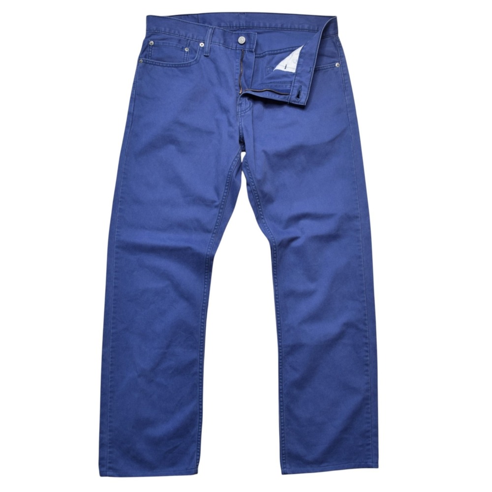 Levi's 514 Straight Fit Cobalt Blue Lightweight Denim Jeans Mens Size 34x31